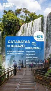 Cataratas del Iguazú – salida 31 de agosto de 2026