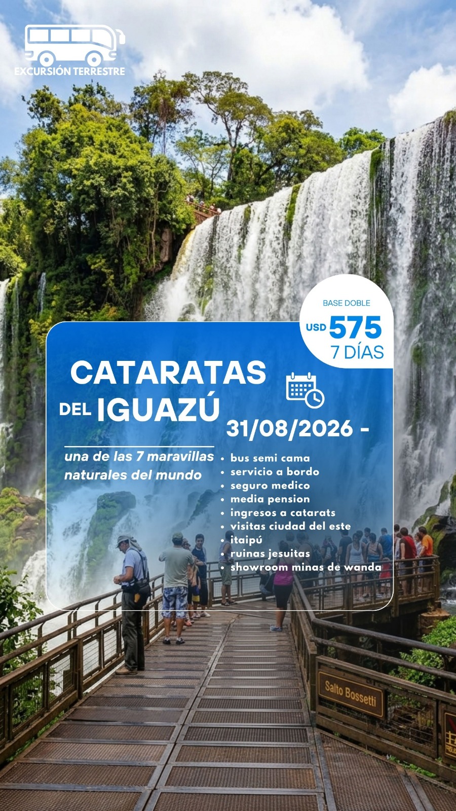 Cataratas del Iguazú – salida 31 de agosto de 2026